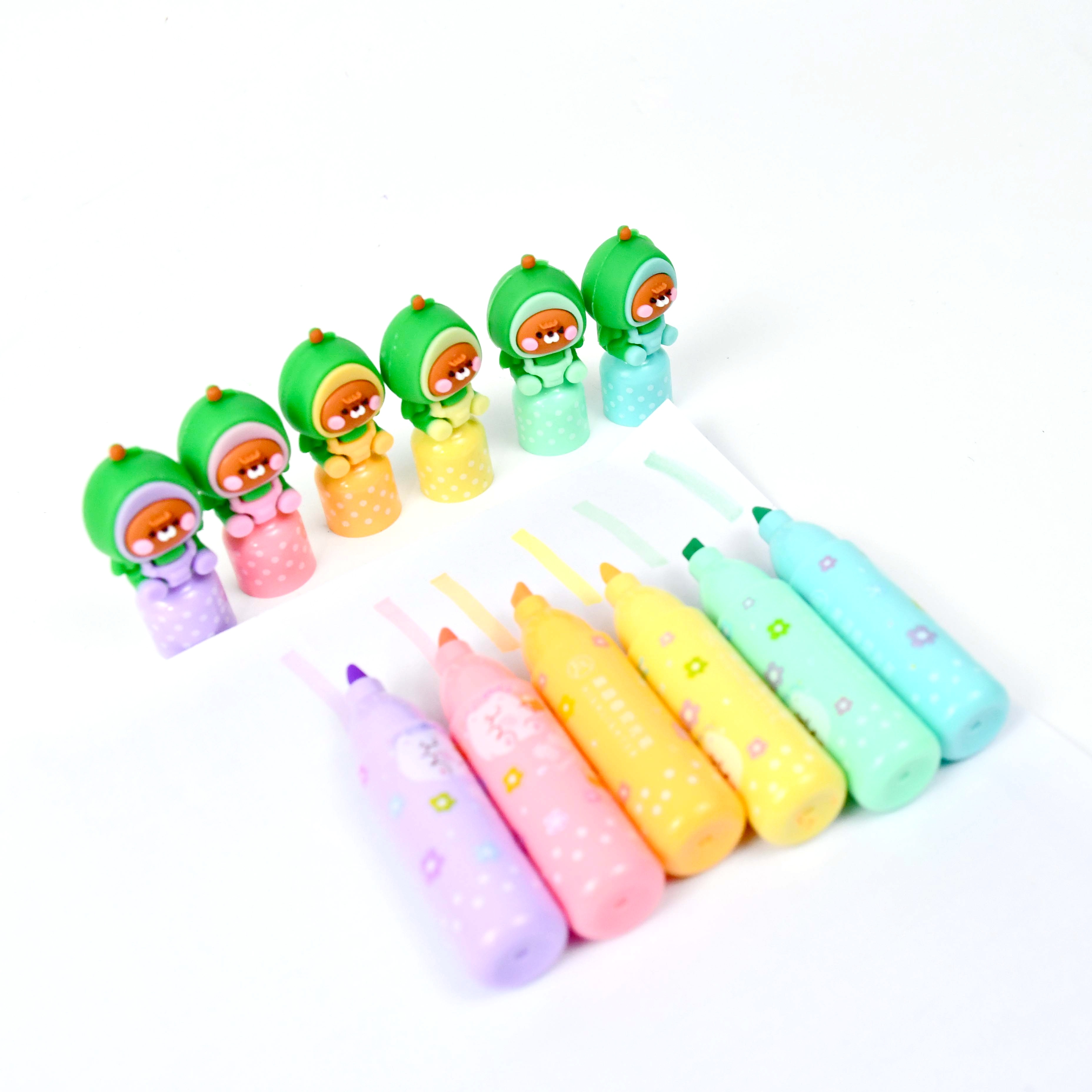 #2208 Mini scented Highlighter Sweet & Fruit Special-shaped silicone gel tip highlighter