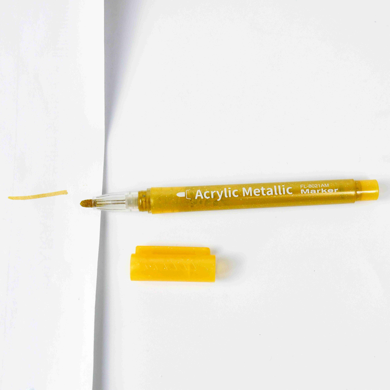 #8021AM Acrylic Marker -Metallic color art drawing painting marker thick fiber tip