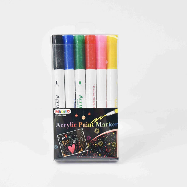 #8021A Acrylic Marker Neon color art drawing painting marker thick fiber tip