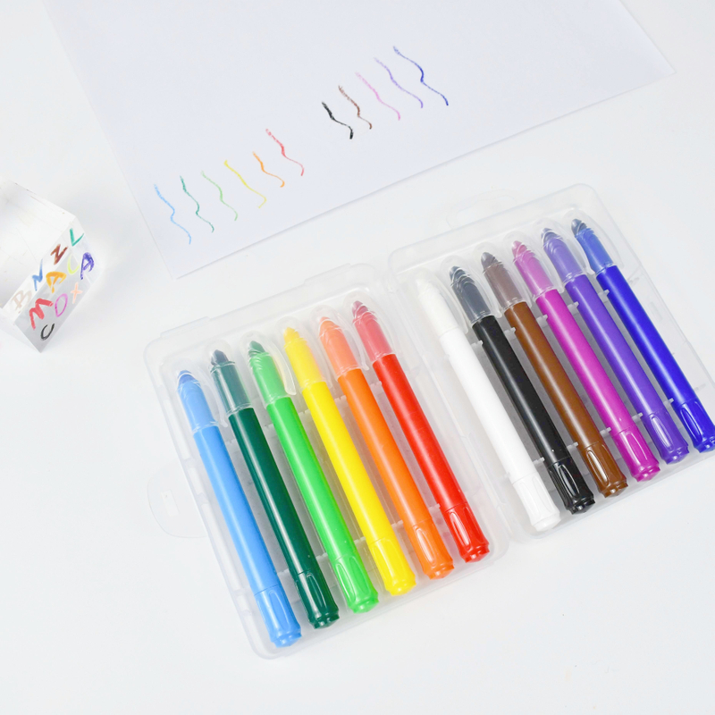 <182> Crayon-12pcs/plastic case