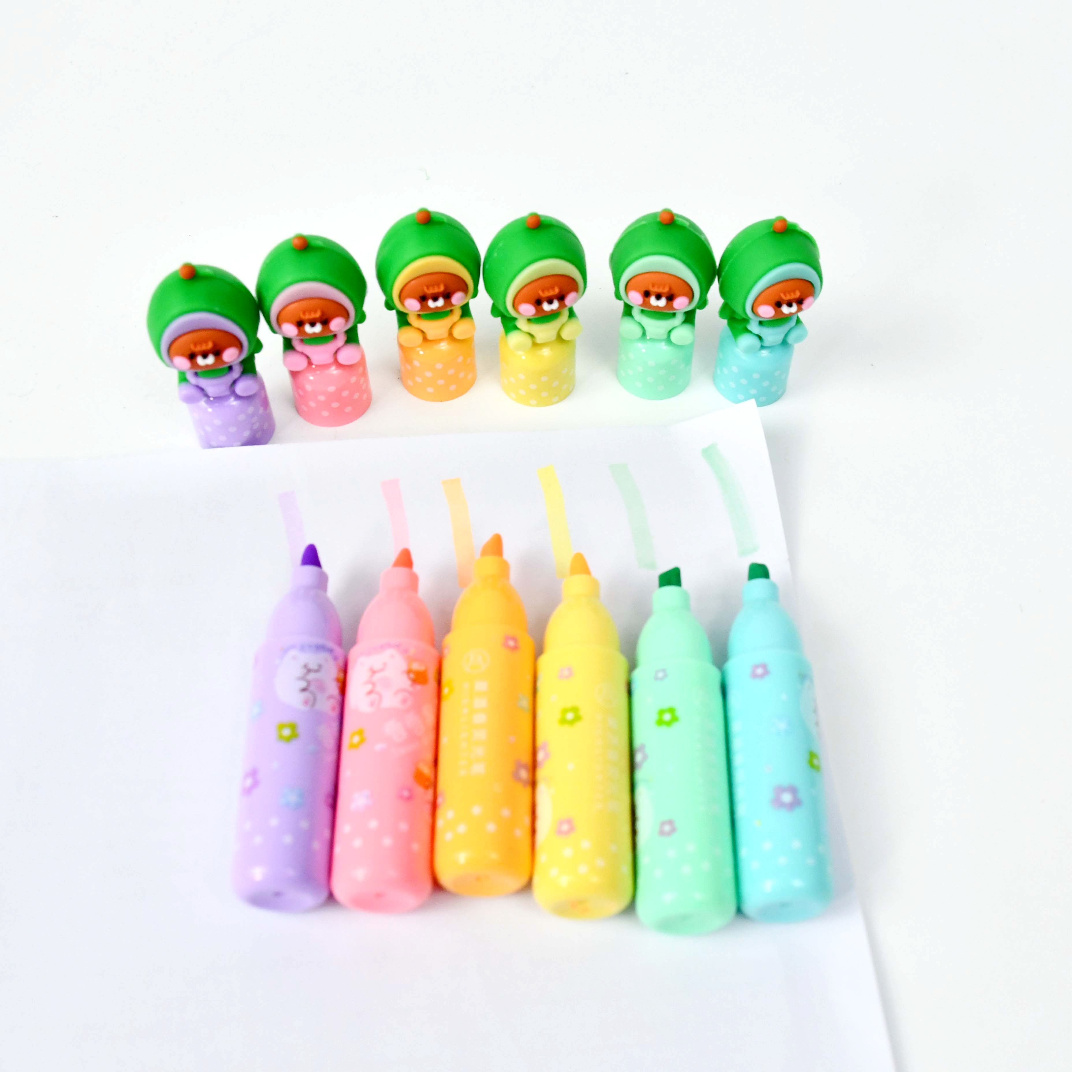 #2208 Mini scented Highlighter Sweet & Fruit Special-shaped silicone gel tip highlighter