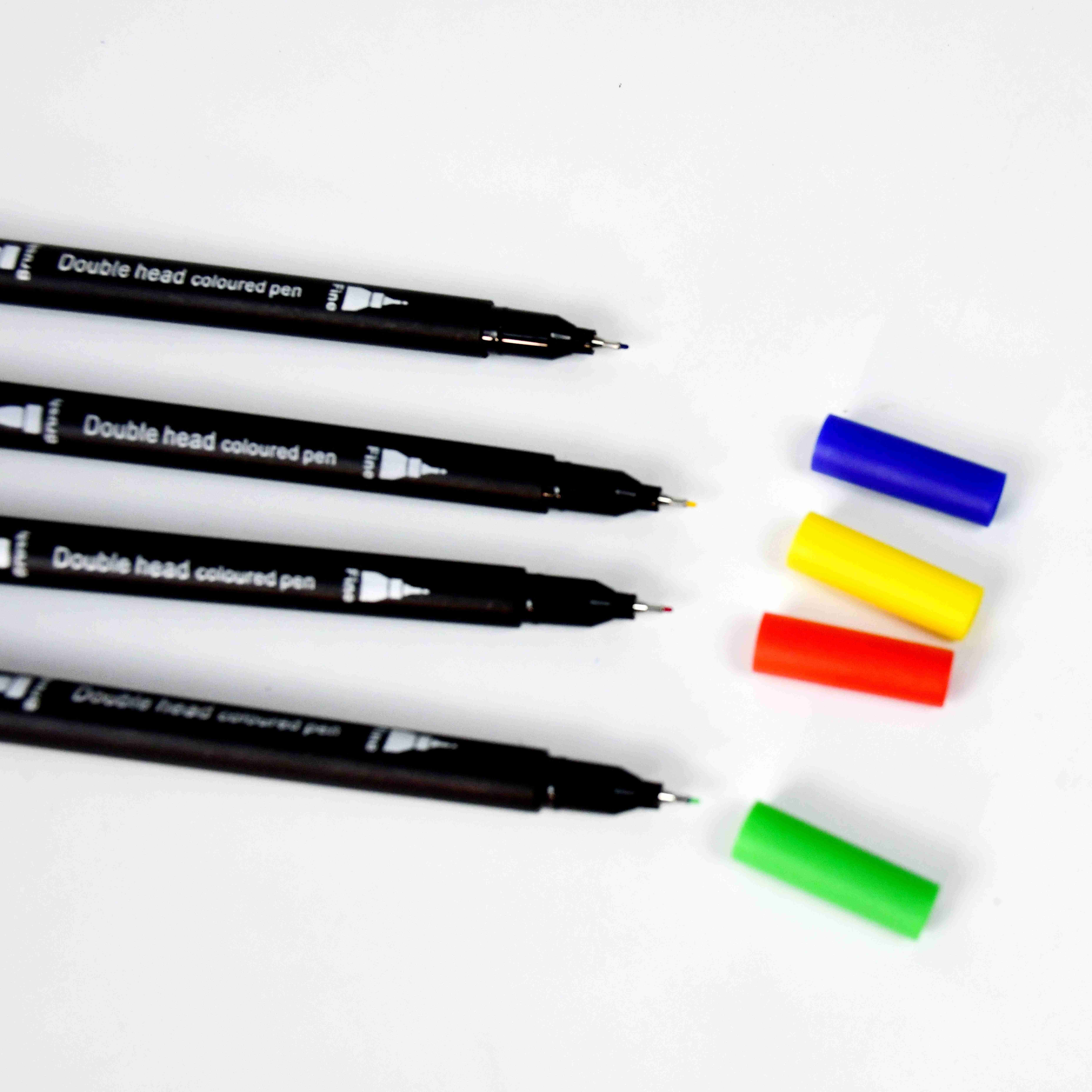 #Writing set-Calligraphy set（Fineliner+Brush pen） art drawing Outlining pen Two pens and three pen tips