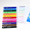 #Scented water color pen colorful zipper bag barrel with heat transfer art 