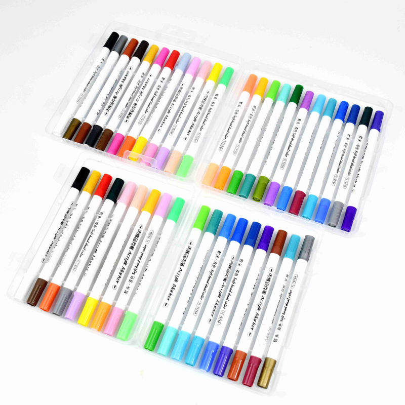 #7978A Acrylic Marker Double  side & double color art drawing painting matker thick fiber tip