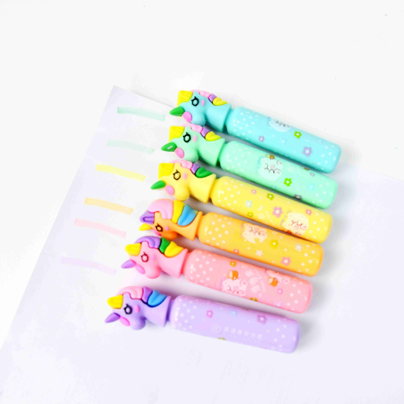 #2206 Mini scented Highlighter Sweet & Fruit Special-shaped silicone gel tip highlighter