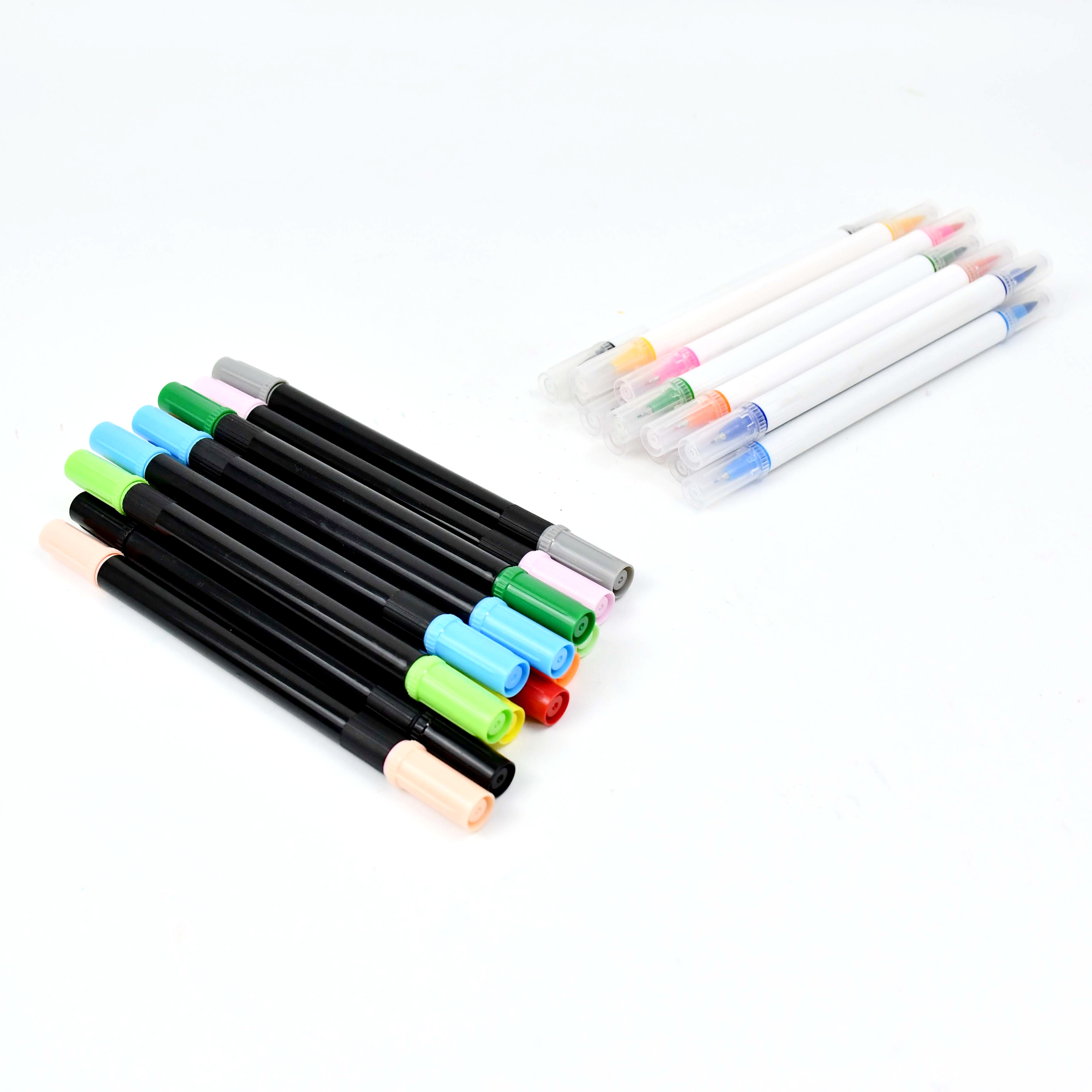 #508 Water color pen double tip brush pen 12 color