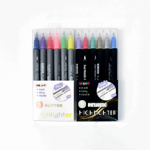 #8965GM Marker Glitter and Metallic color art drawing painting marker thick fiber tip