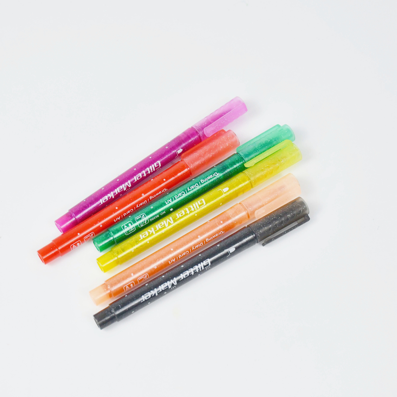 #8021G Glitter Marker color art drawing painting marker thick fiber tip