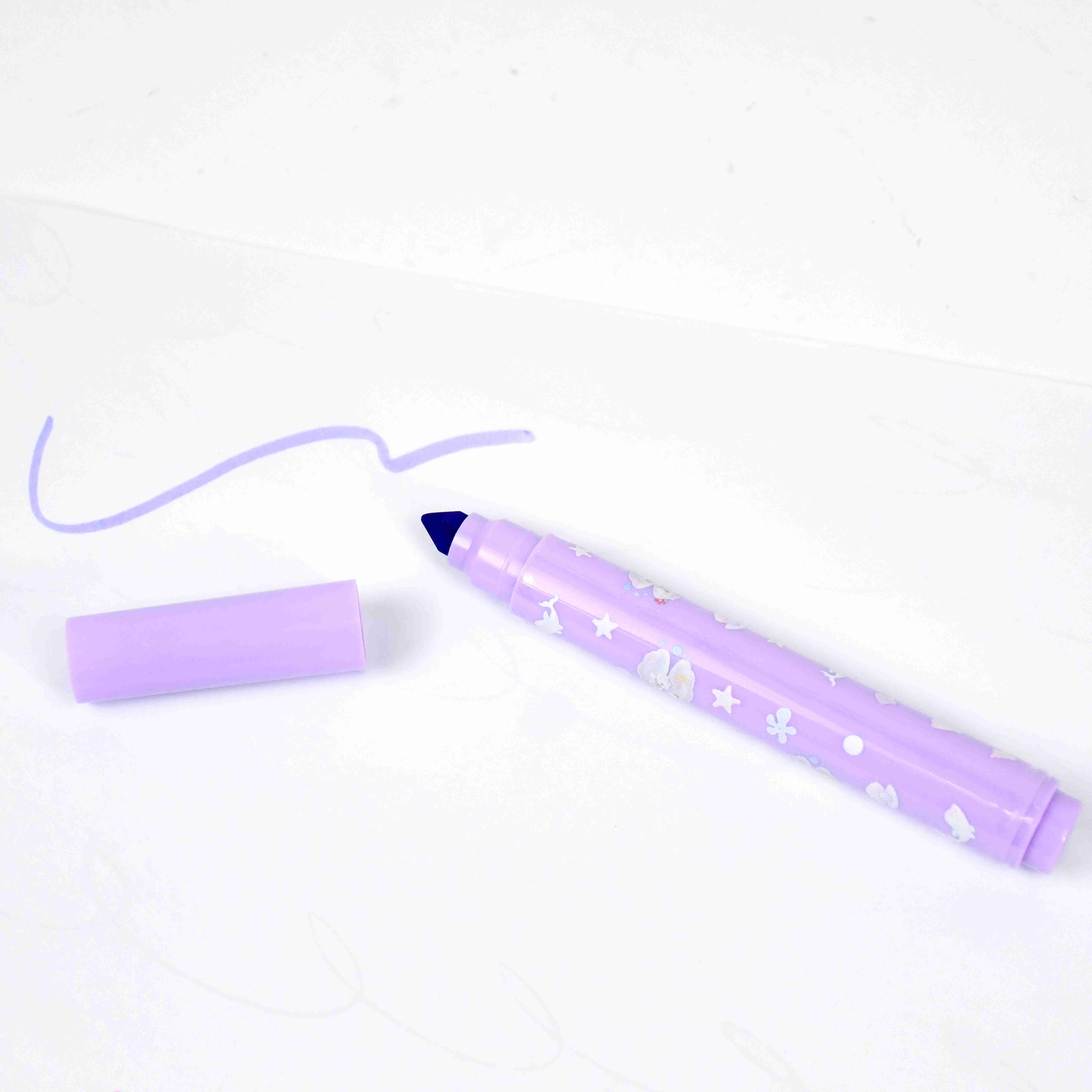 #Scented water color pen colorful zipper bag barrel with heat transfer art 