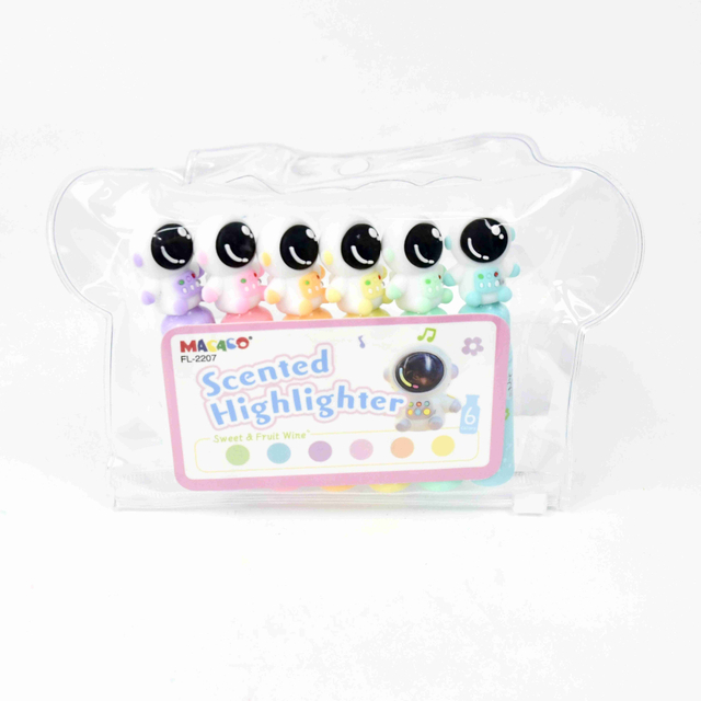 #2207 Mini scented Highlighter Sweet & Fruit Special-shaped silicone gel tip highlighter