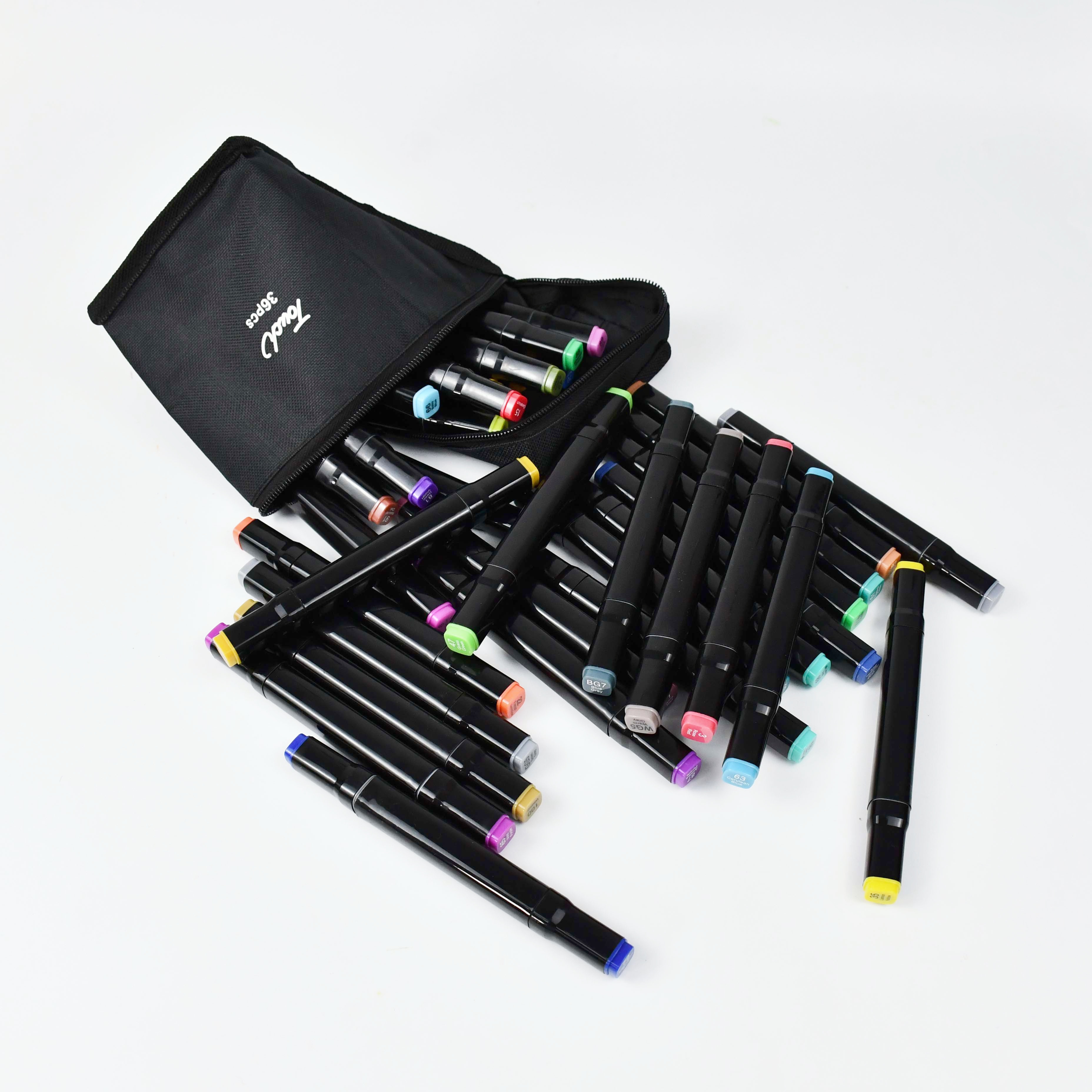 #8001 Double tip Maker bright colors zipper bag art drawing painting maker