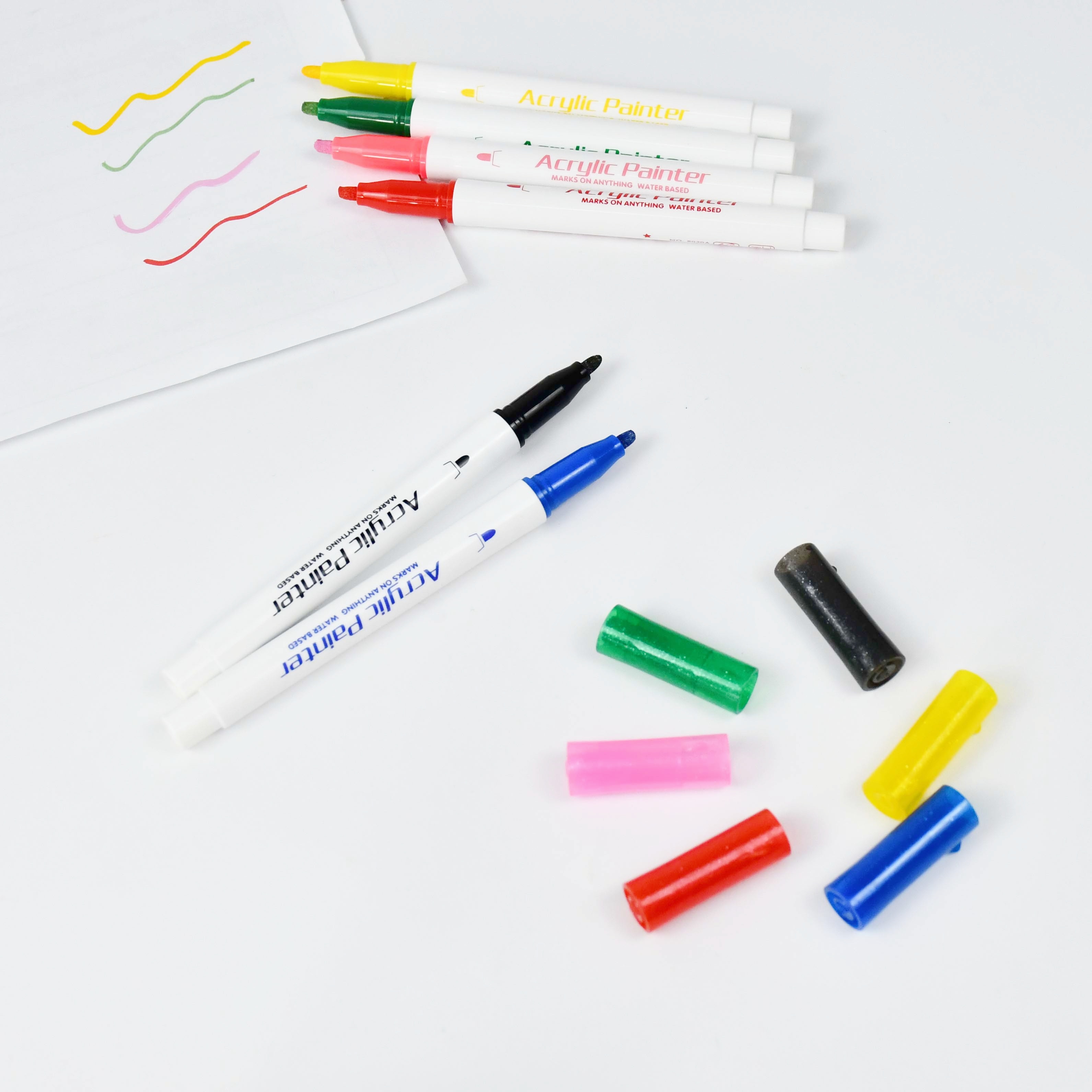 #8021A Acrylic Marker Neon color art drawing painting marker thick fiber tip