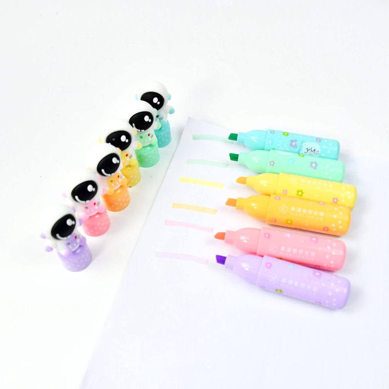 #2207 Mini scented Highlighter Sweet & Fruit Special-shaped silicone gel tip highlighter