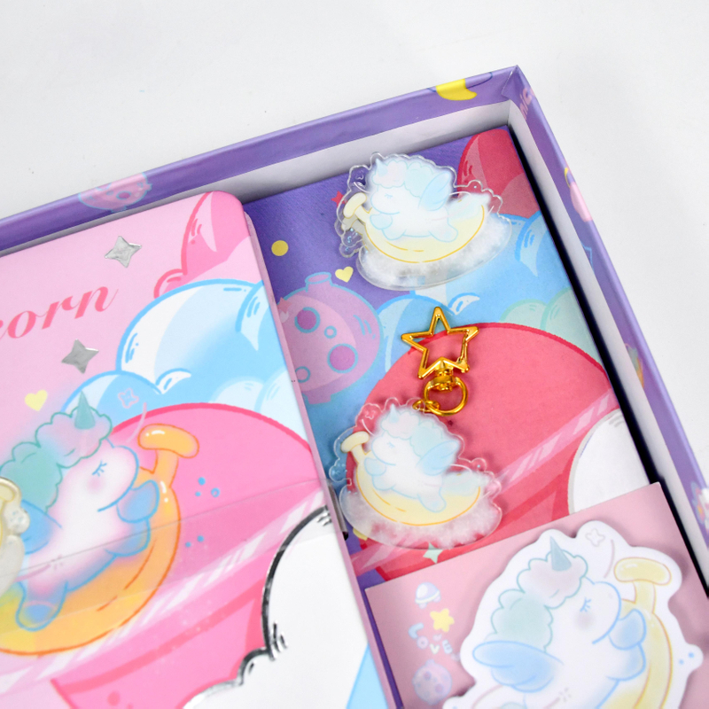 #Notebook set Display box set Gift box Notebook Keychain Memo clip Sticky Notes 