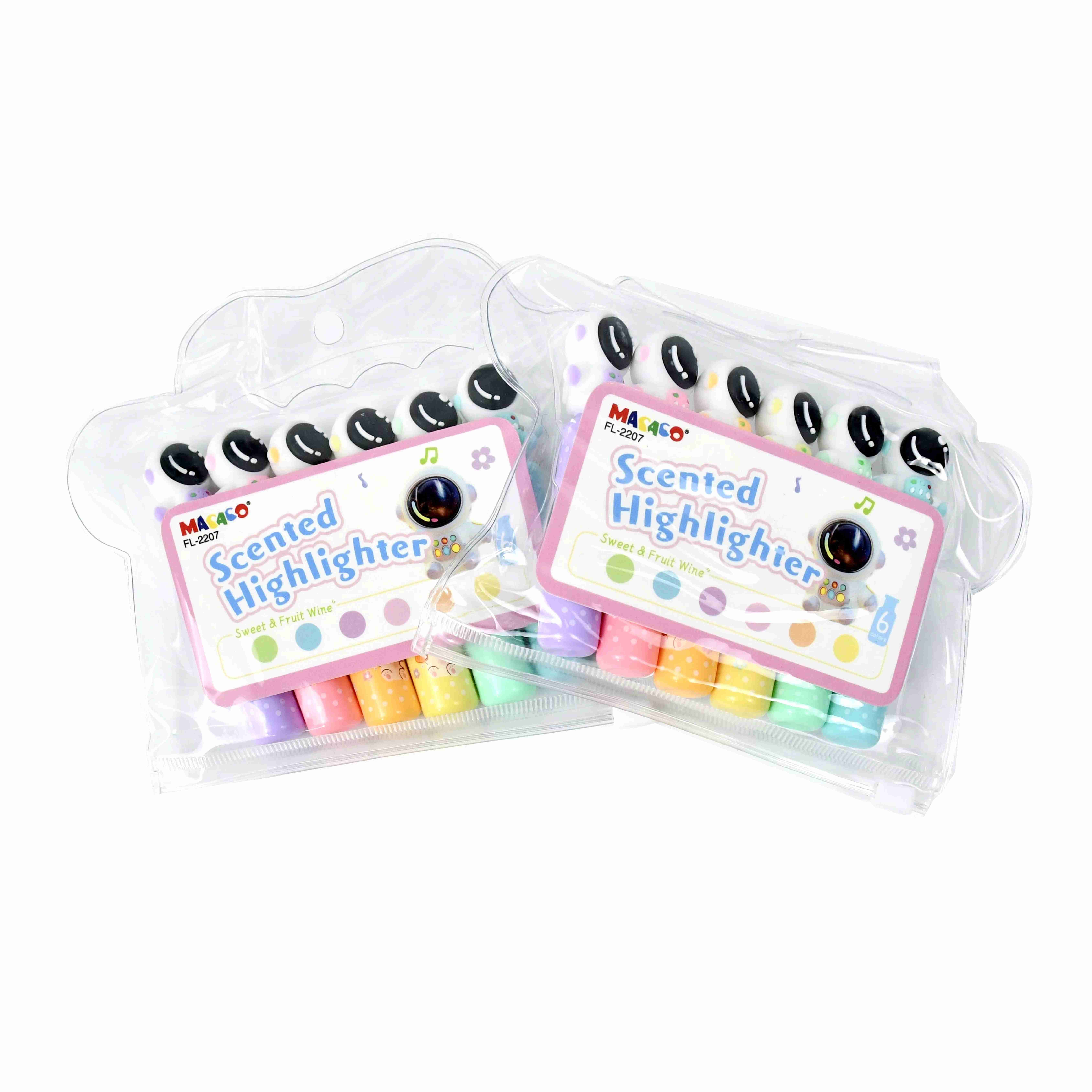 #2207 Mini scented Highlighter Sweet & Fruit Special-shaped silicone gel tip highlighter