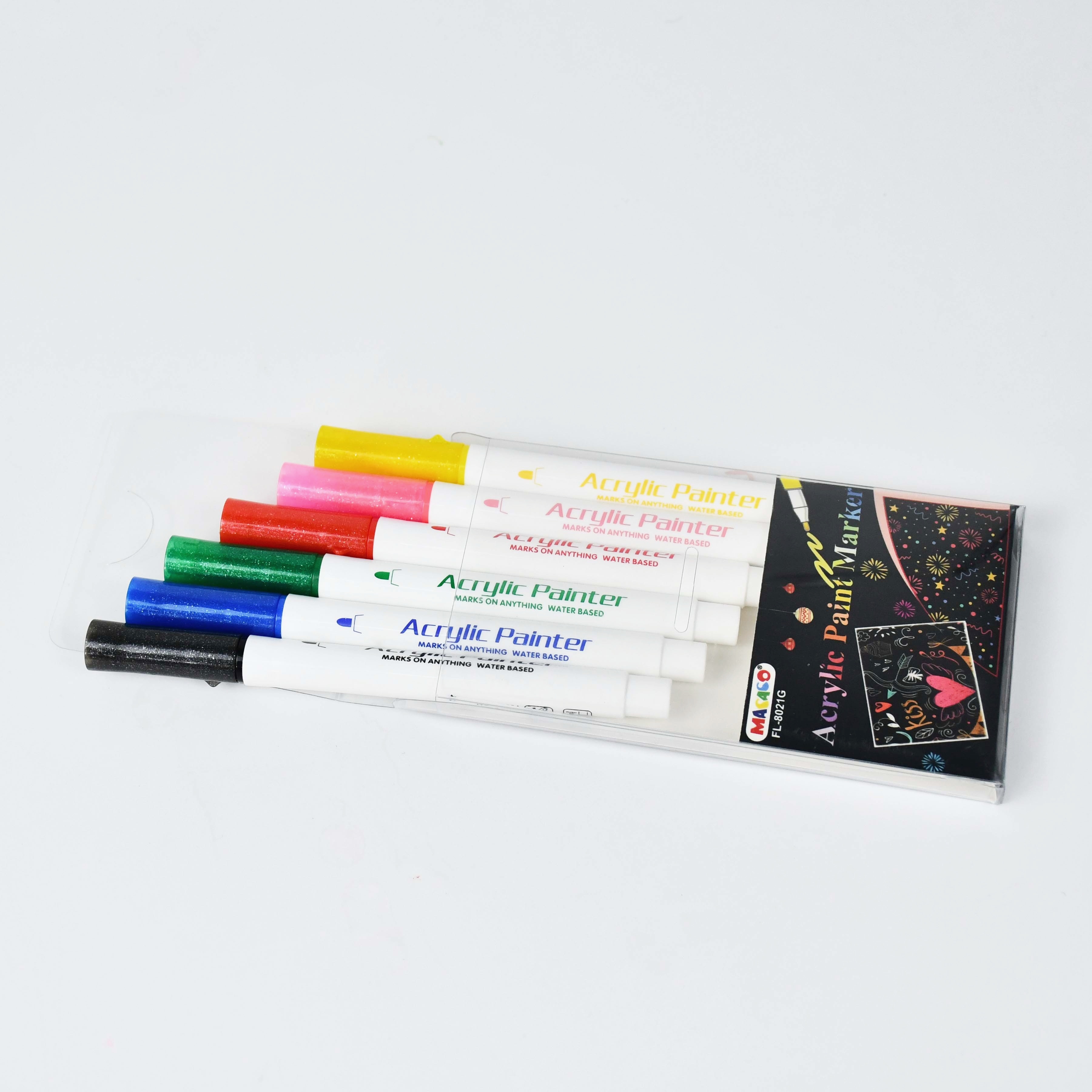 #8021A Acrylic Marker Neon color art drawing painting marker thick fiber tip