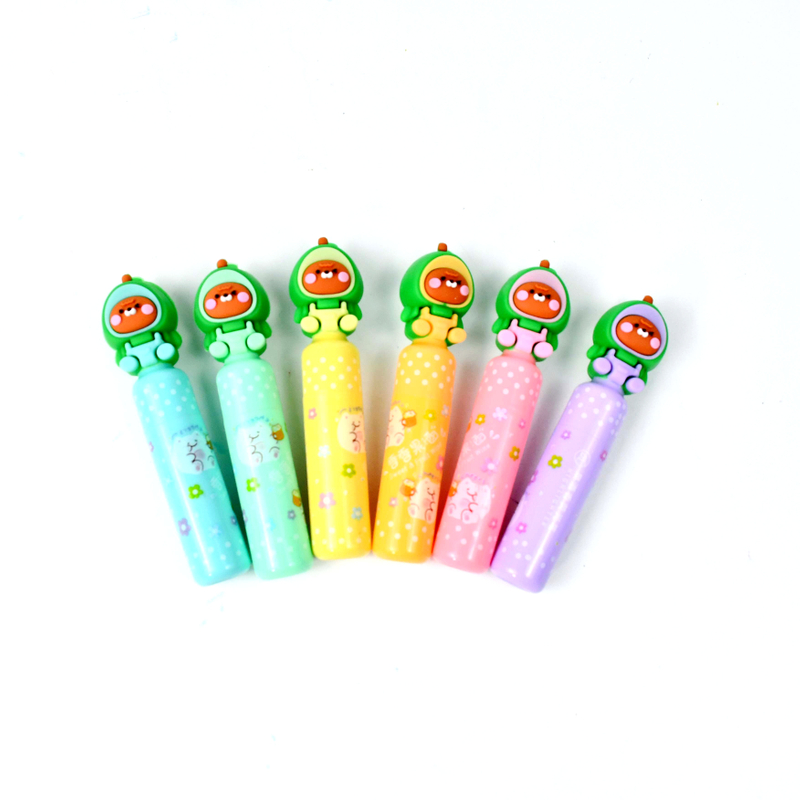 #2208 Mini scented Highlighter Sweet & Fruit Special-shaped silicone gel tip highlighter