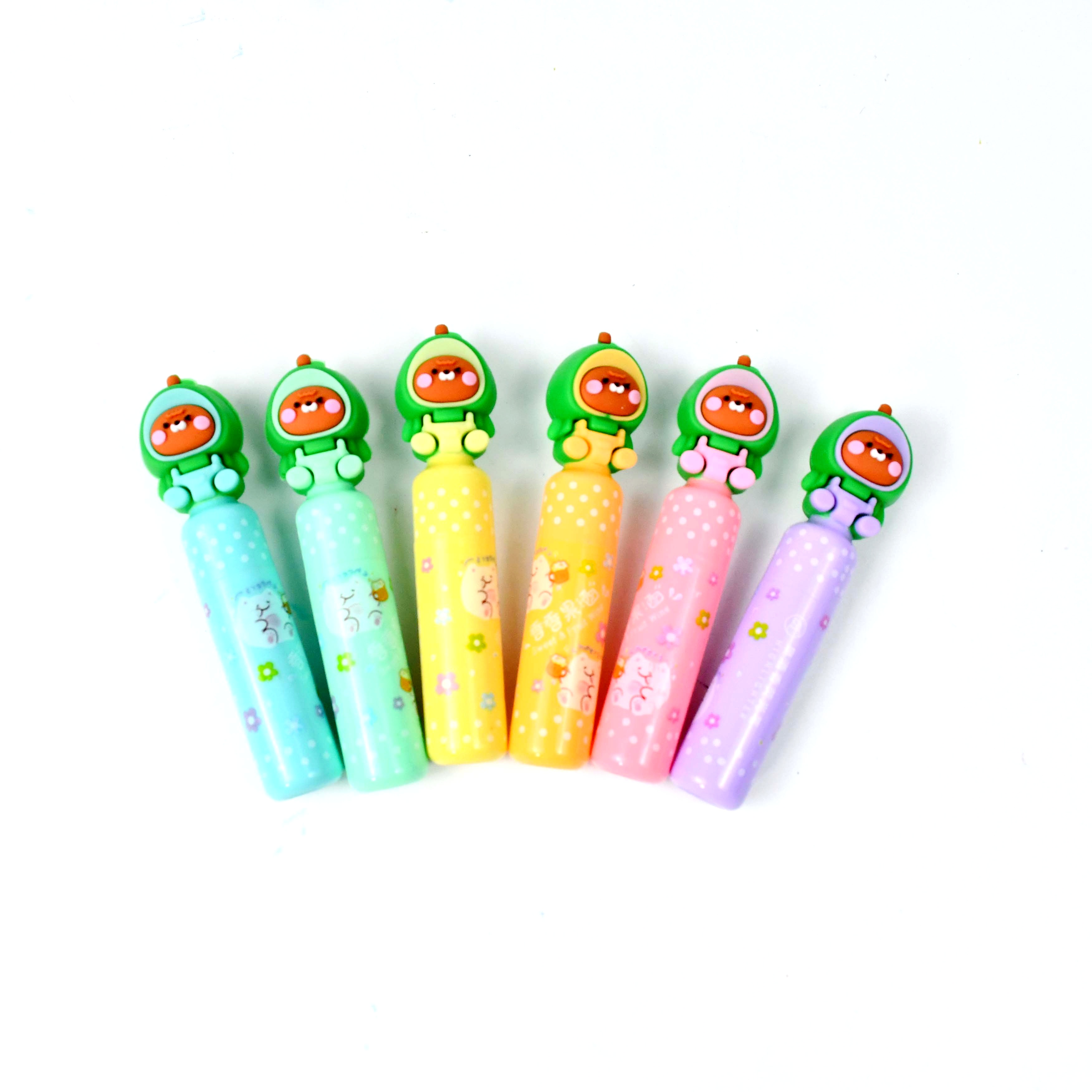 #2208 Mini scented Highlighter Sweet & Fruit Special-shaped silicone gel tip highlighter