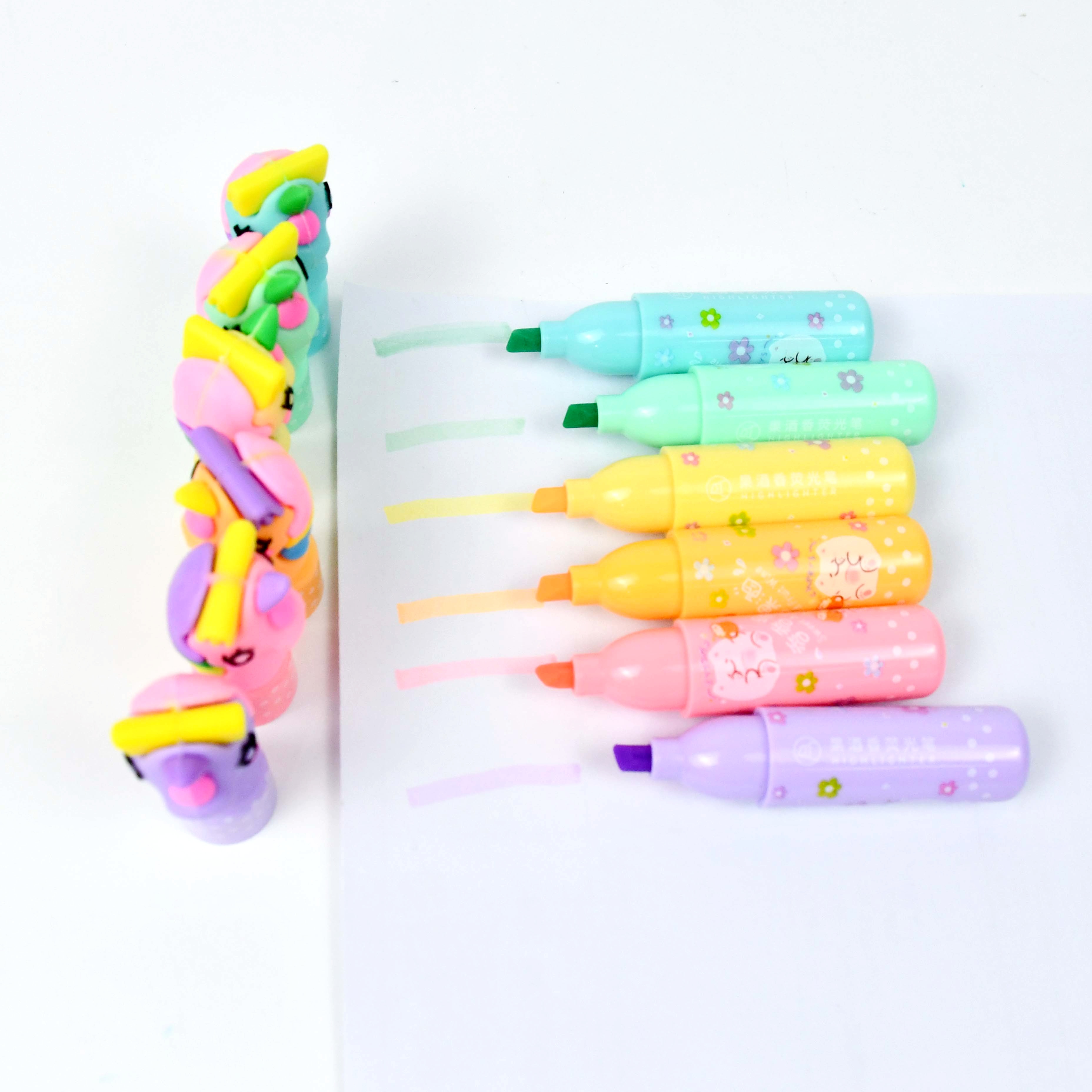 #2206 Mini scented Highlighter Sweet & Fruit Special-shaped silicone gel tip highlighter