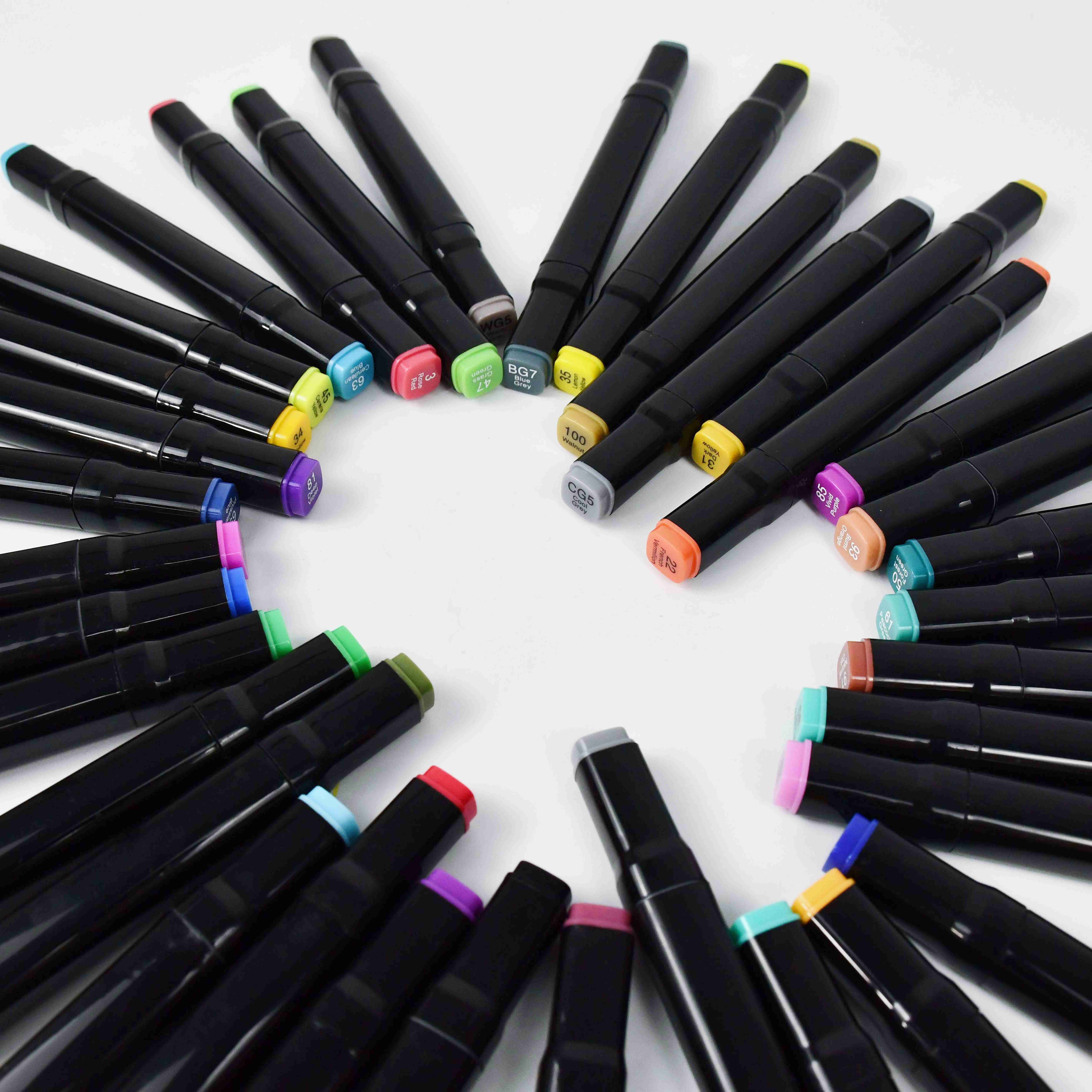 #8001 Double tip Maker bright colors zipper bag art drawing painting maker