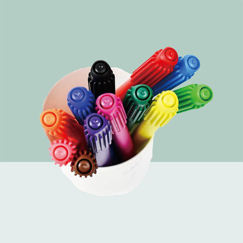 988-12 Water Color Pen 12 Colors Washable Art Markers in Hanging PET