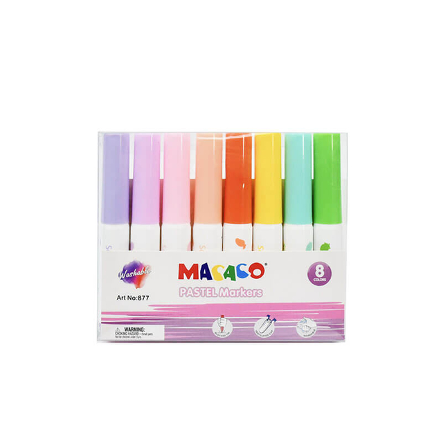 877 mini-8 Water Color Pen - 8 Pastel Colors Mini Washable Markers Set