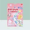 Colorful PVC bag scented activity kit with stickers alphabet markers coloring sheets