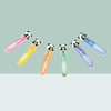 MACACO 9205 cute panda highlighters set 6 colors giant cartoon stamp markers safe and non-toxic chisel tip fluorescent pens with panda caps in clear PET box wholesale