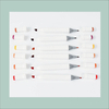 MACACO Special marker 8001 twin-tip markers set 24 48 60 colors white barrel square body dual tip chisel fine art sketch pens safe and non-toxic drawing markers in clear handled plastic case wholesale