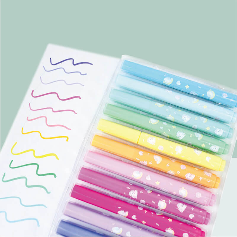 12 color scented water color pen set assorted fruit scents strawberry orange grape