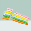 MACACO 101H metallic highlighter pens set 6 colors chisel tip pastel text shading markers in blister card pack for school office journaling