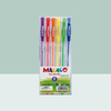SEMI GEL PENS 882N -12 Colors Neon Gel Ink Pens with Classic Smooth Barrel