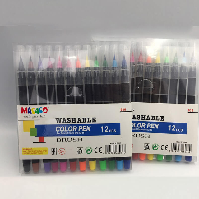 636 Brush Pen Set 12 Colors Water Color Pens for Drawing & Calligraphy