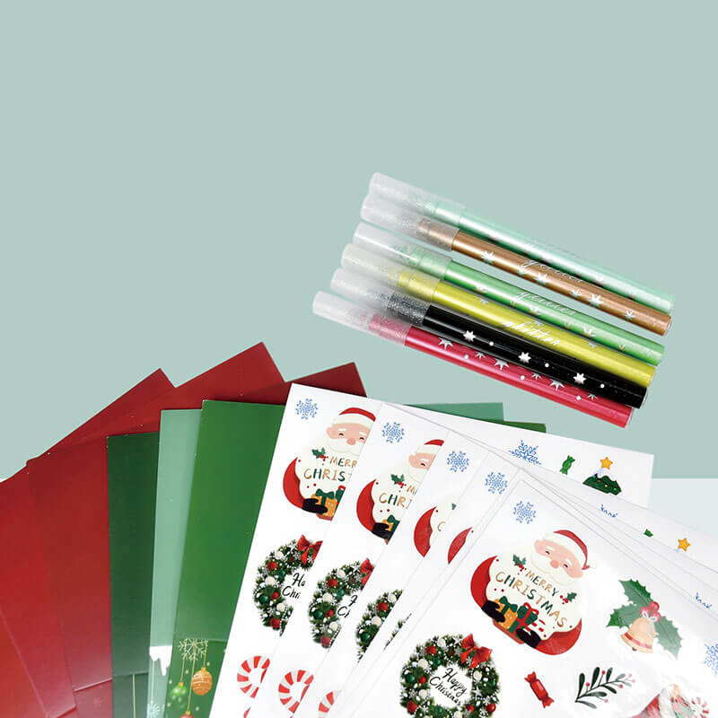  Complete activity set contents sticker sheets cards highlighters envelope packing