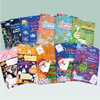 Colorful PVC bag scented activity kit with stickers alphabet markers coloring sheets