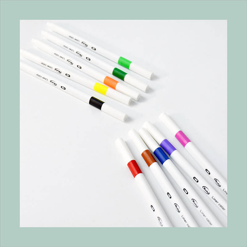 MACACO 1668 triangle fineliner pens set 10 colors fine line drawing white barrel triangular markers in clear hanging box for sketching journaling