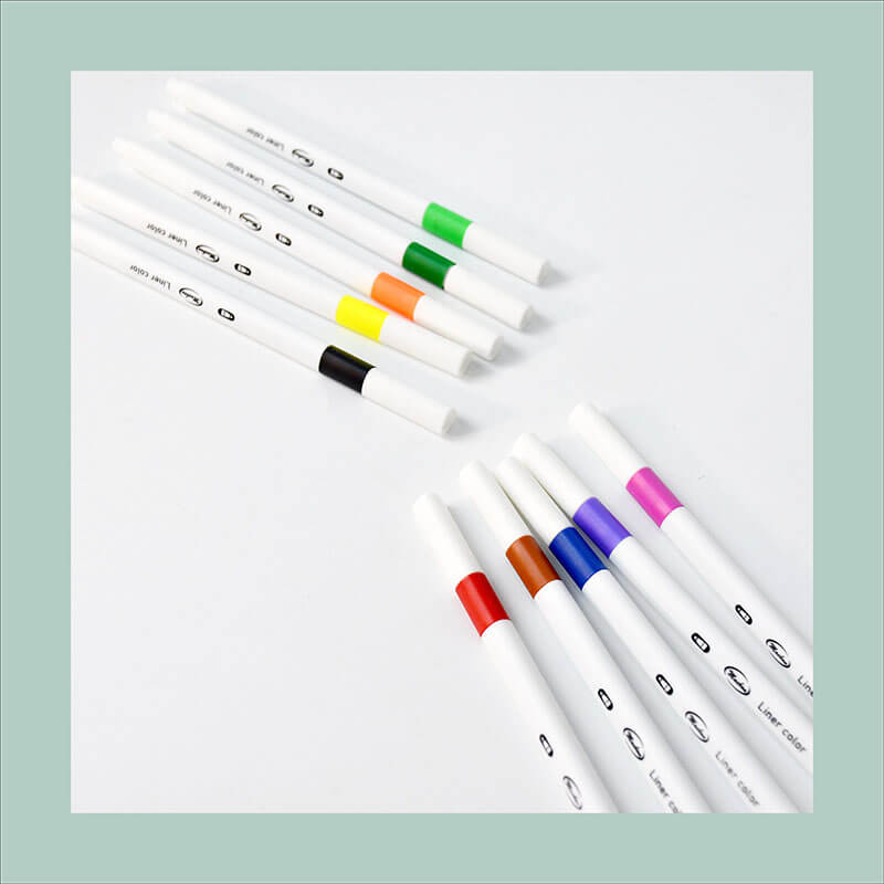 MACACO 1668 triangle fineliner pens set 10 colors fine line drawing white barrel triangular markers in clear hanging box for sketching journaling