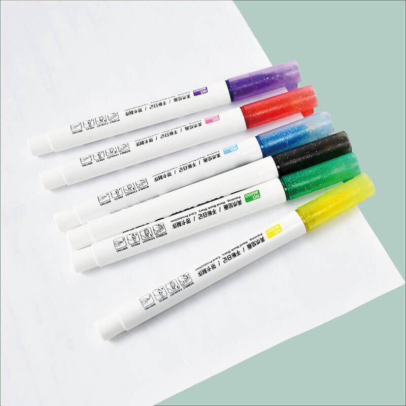 8021 OL Outline Markers Set Bullet Tip Magic Double Line Paint Pens