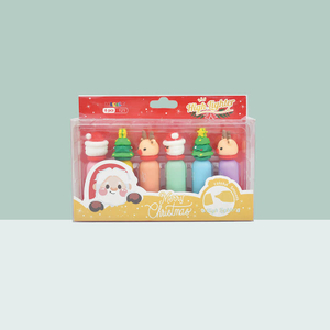 9121 Christmas Color Laying Highlighters Single Ended Chisel Tip Holiday Markers Set