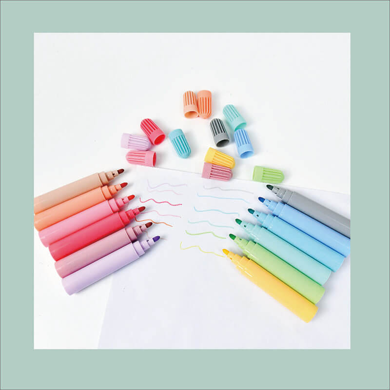 MACACO 127 water color pen 12 colors for kids.