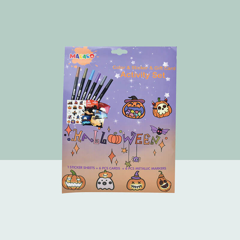 Activity set envelope packing happy sticker sheets 6 cards 6 highlighters kids craft kit