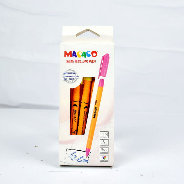 Semi gel ink pen JH-910 long lasting brilliant colors non toxic bulk wholesale