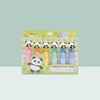 MACACO 9205 cute panda highlighters set 6 colors giant cartoon stamp markers safe and non-toxic chisel tip fluorescent pens with panda caps in clear PET box wholesale
