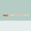 Wholesale orange neon glitter gel pen model 915N with modern frosted translucent barrel and streamlined clip cap design