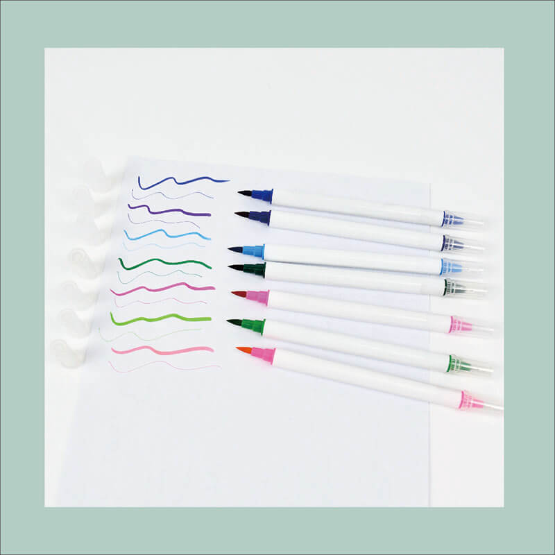 MACACO 508-12 water color pen 12 colors dual tip brush washable markers.