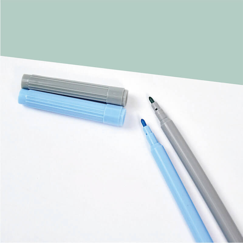 MACACO 888-12 water color pen 12 colors washable markers in clear crystal PET box with hanging tab for painting drawing