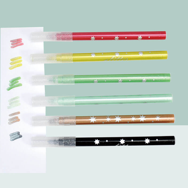6 cards and 6 highlighters inside activity set envelope packing
