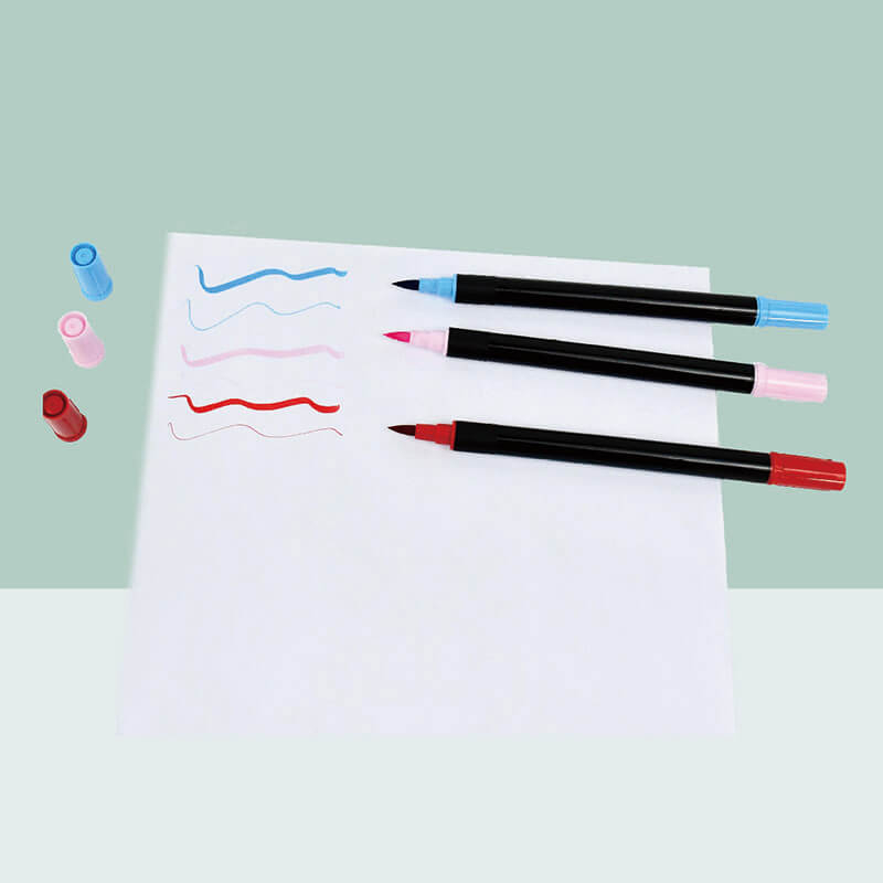 MACACO 508-12 water color pen 12 colors dual tip brush washable markers.
