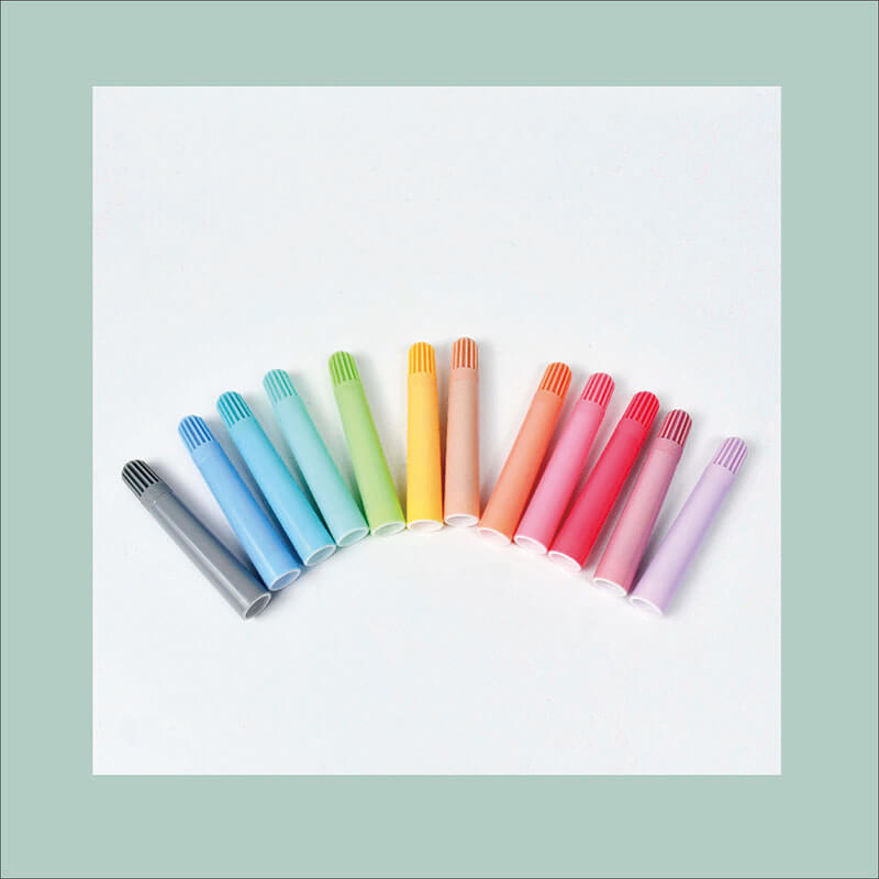 MACACO 127 water color pen 12 colors for kids.