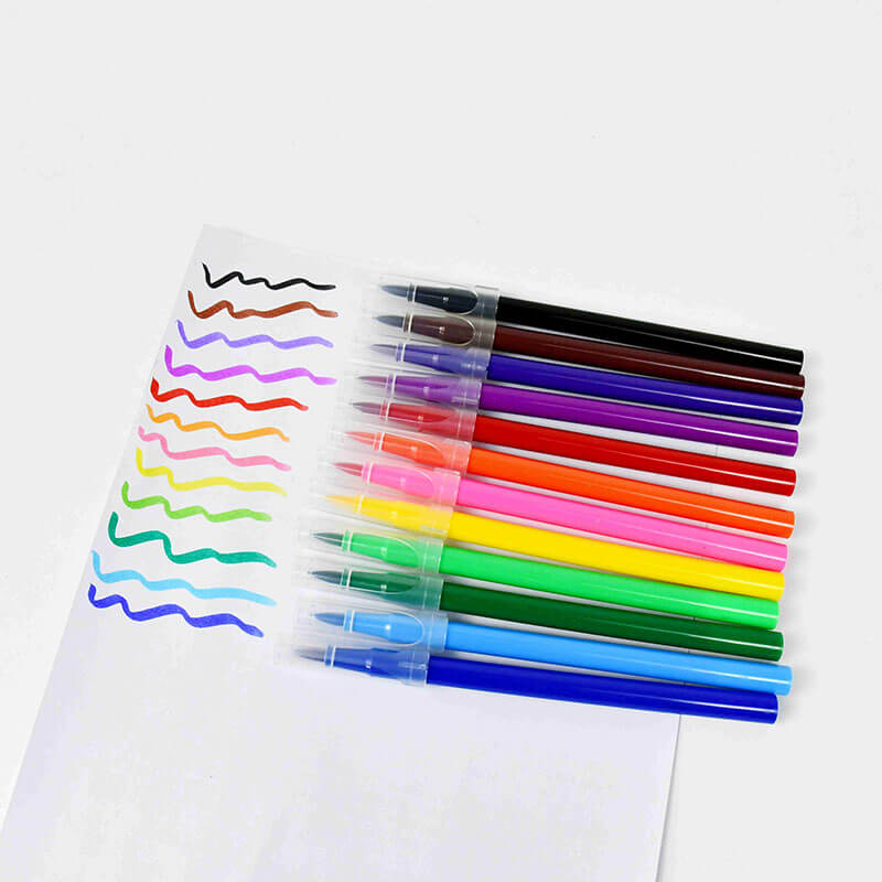 MACACO 8199 water color brush pen 12 colors flexible fine tip markers for painting drawing calligraphy